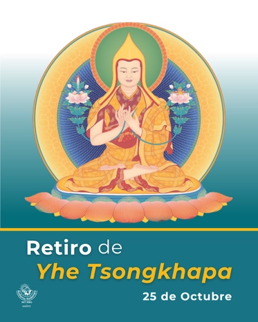 Retiro de Yhe Tsongkhapa el 25 de octubre de 2025 en KMC Madrid La Sierra, meditación y práctica budista en honor a Je Tsongkhapa.