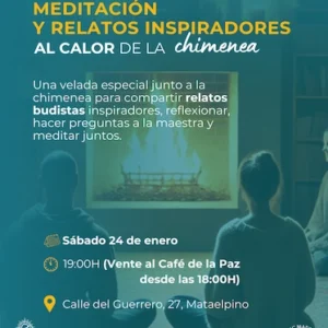 Meditación y relatos inspiradores al calor de la chimenea